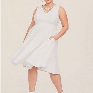 Torrid | Mini Woven Skater Dress | Wedding Dress | 12 | Ivory